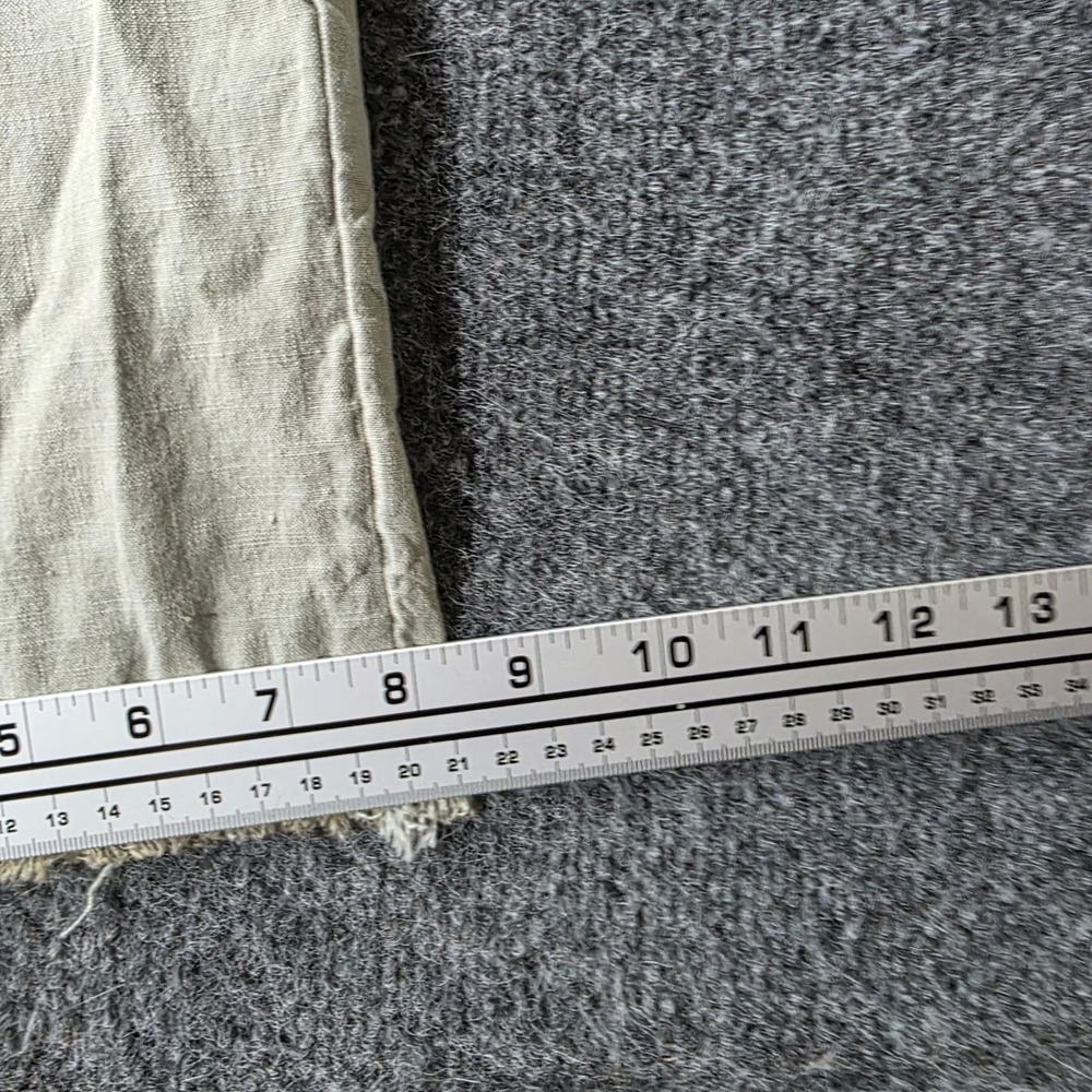 Frank & Eileen Kinsale Pants Italian Performance Linen Sage Green 12 Womens USA - Picture 9 of 10